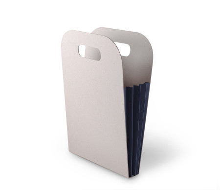 Original Cardboard Bag with Coloured Pleats