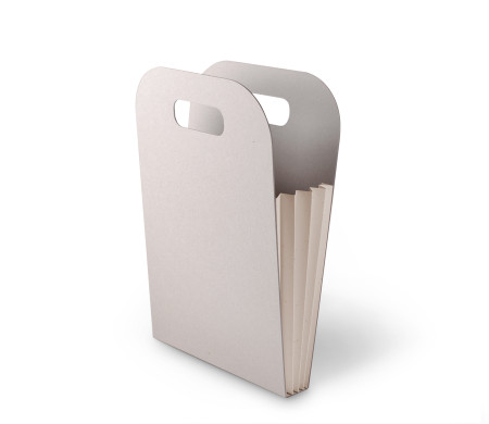 Original Cardboard Bag with Coloured Pleats