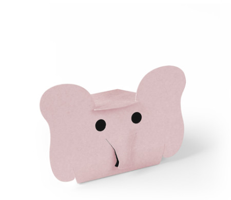 Caja de Cartón en Forma de Conejo Simpático