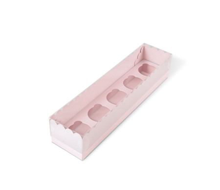 Boîte carton à 5 cupcakes