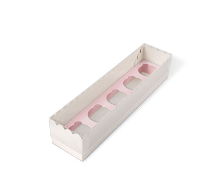 Boîte carton à 5 cupcakes
