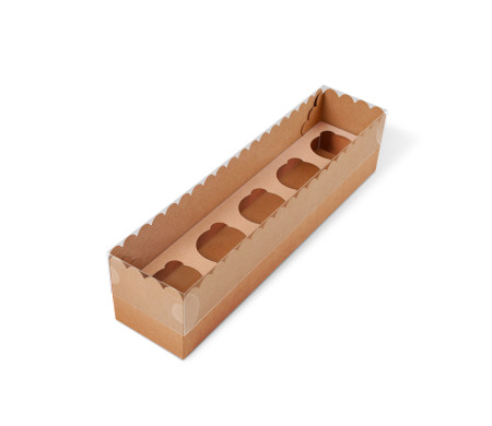 Boîte carton à 5 cupcakes
