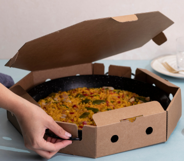 Paella-Box zum Mitnehmen