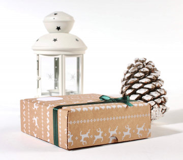 Christmas square shipping box