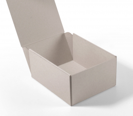 Leicht zusammenbaubare rechteckige Schachtel aus starrem, ökologischem Karton