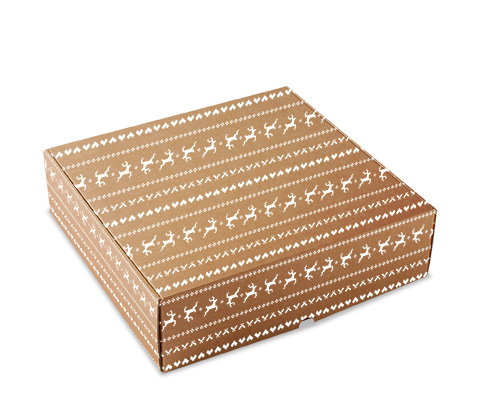 Square shipping boxes for Christmas