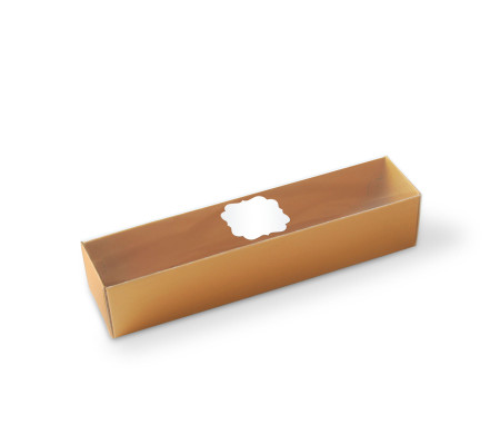 Macaron box with a Clear Plastic Strip