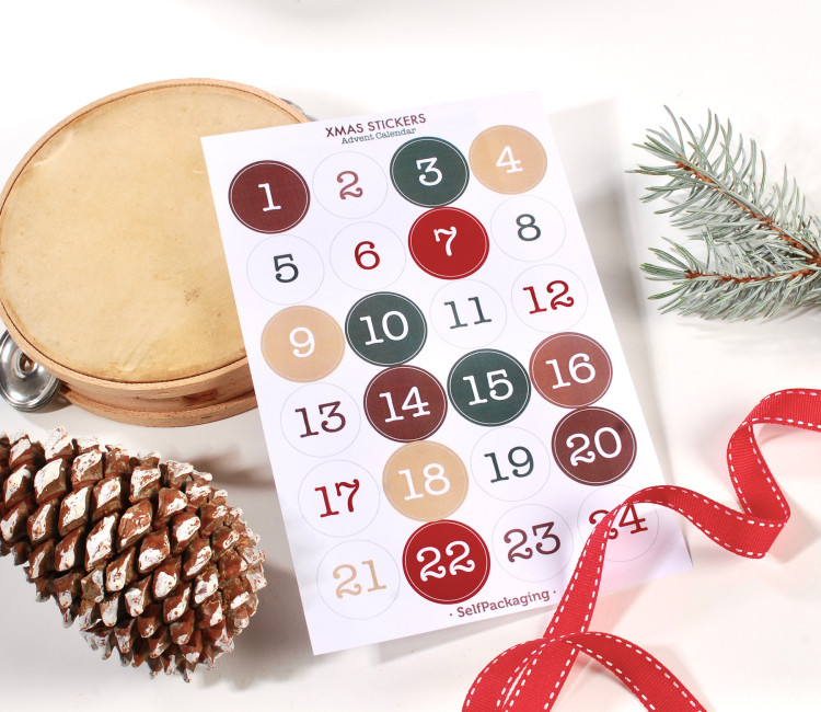 Adesivi con numeri per il Calendario dell’Avvento