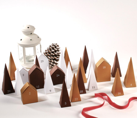 Advent Calendar houses and trees – Refillable DIY