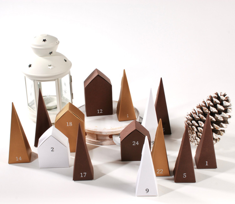 Adventskalender Häuschen & Tannen – Nachfüllbar DIY