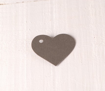 10 ciondoli cuore in cartone