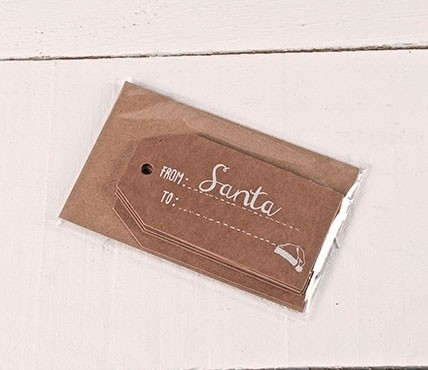 Gift labels with a message FROM Santa