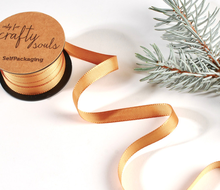 Nastro Grosgrain Dorato | SelfPackaging