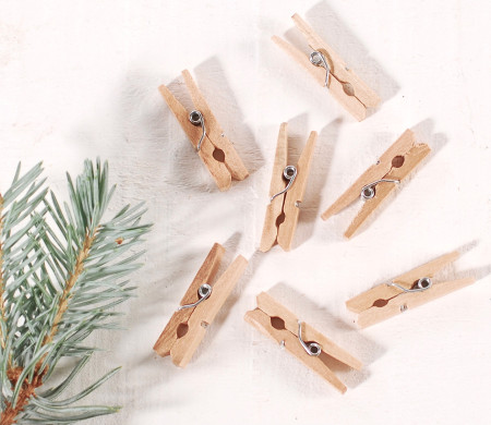 Mini-Holzclips zum Dekorieren und Scrapbooking