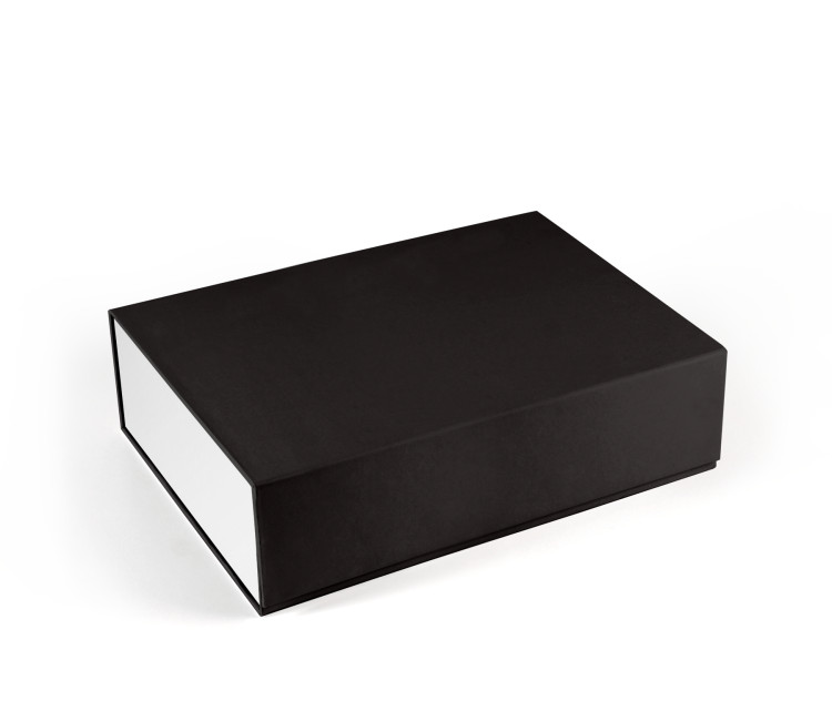 Self-assembling rectangular lined cardboard box