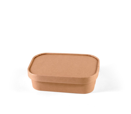 Tupper de Cartón Kraft con Tapa (Take Away) | Selfpackaging
