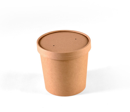 Sopera kraft con tapa  take away