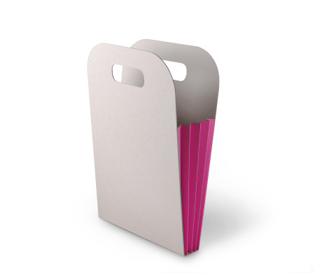 Original Cardboard Bag with Coloured Pleats