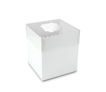 Box for Cakes and Pies, with a Clear Lid