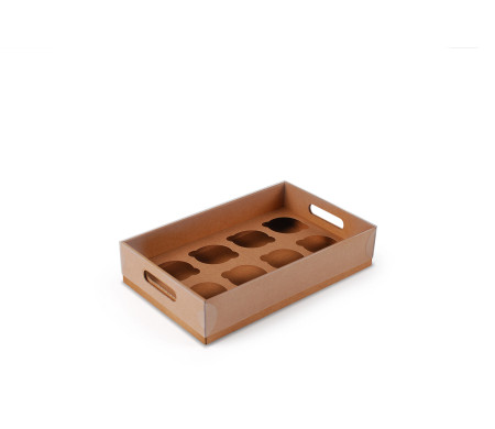 Cardboard Tray for Cupcakes, with Handle