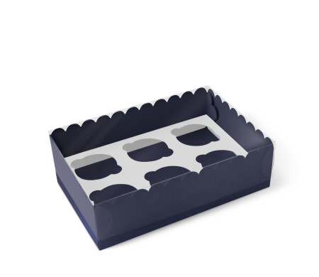 Caja para 6 Cupcakes, Magdalenas o Cookies