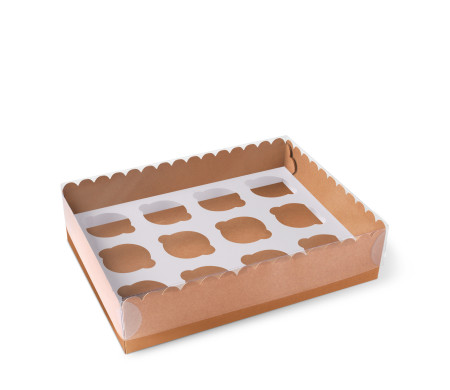 Boîte carton à 12 cupcakes Personnalisée | SelfPackaging