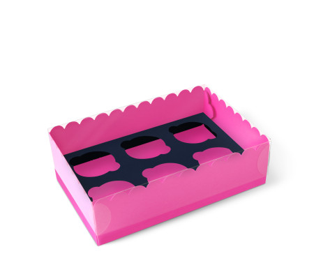 Caja para 6 Cupcakes, Magdalenas o Cookies