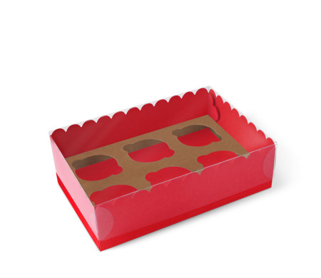 Caja para 6 Cupcakes, Magdalenas o Cookies