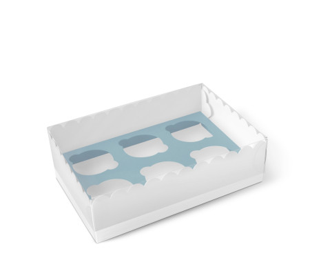 Caja para 6 Cupcakes, Magdalenas o Cookies