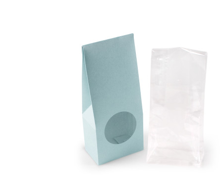 Caja con ventana para alimentación