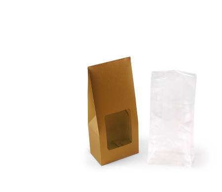 Caja con ventana para alimentación