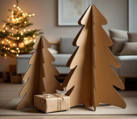 Arbre de noël en carton Personnalisé | SelfPackaging