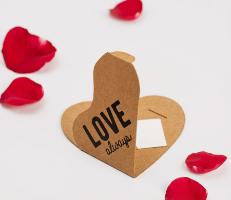 Scatola a Cuore per Buoni o Biglietti 