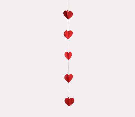 Ghirlanda di cuori San Valentino | Decorazione vetrine retail