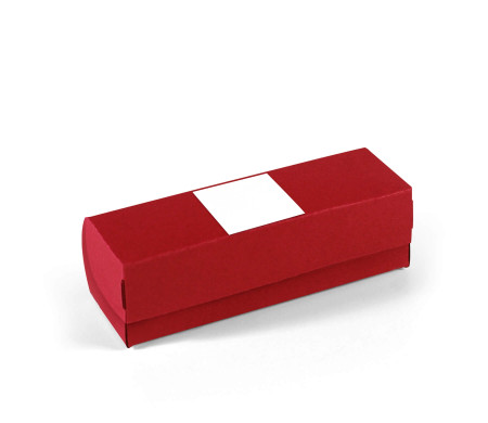 Elongated box with lid for macarons