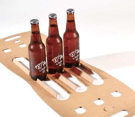 Caja portabotellas vertical para cerveza y bebidas