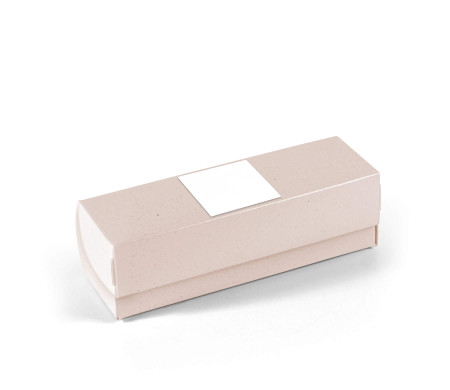 Elongated box with lid for macarons