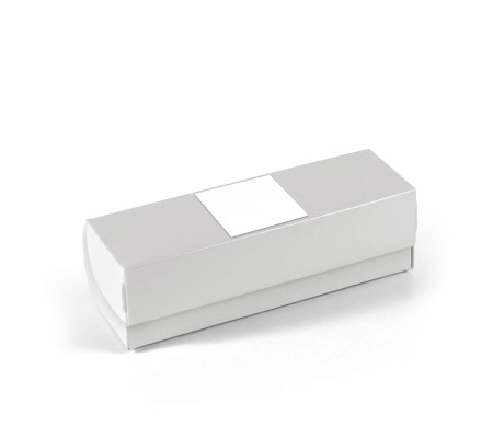 Elongated box with lid for macarons