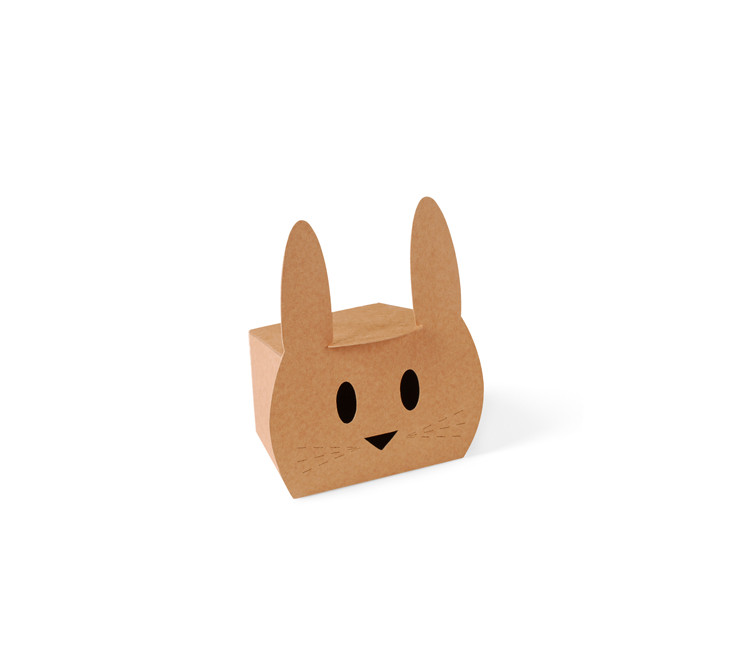 Cardboard Box Shaped like a Sweet Bunny