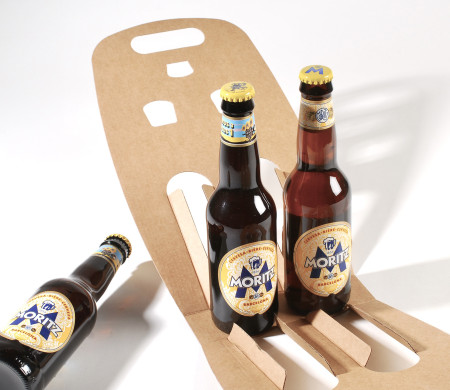 Caja para 2 cervezas | Portabotellas de cartón