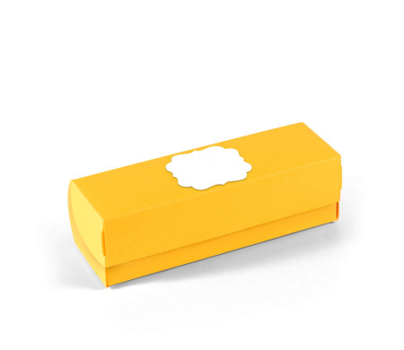 Scatola allungata con coperchio per macarons