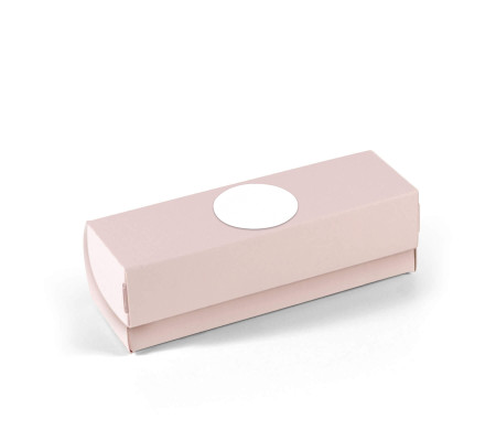 Elongated box with lid for macarons