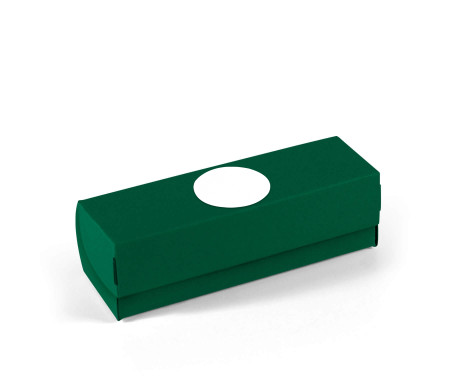 Elongated box with lid for macarons