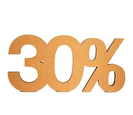 Percentage Cardboard Numbers