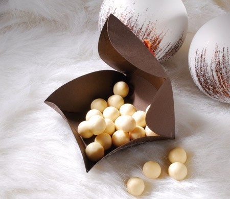 Boîte de Noël personnalisée avec ange autocollant