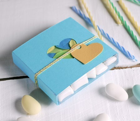 Romantique Boîte Bleue avec Coeur