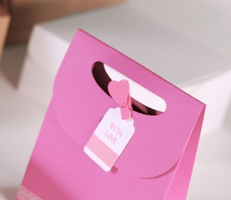 Sacchetto Regalo Rosa "With Love"