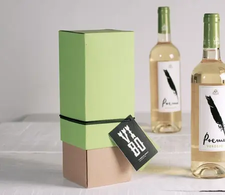 Caja regalo bicolor para vinos