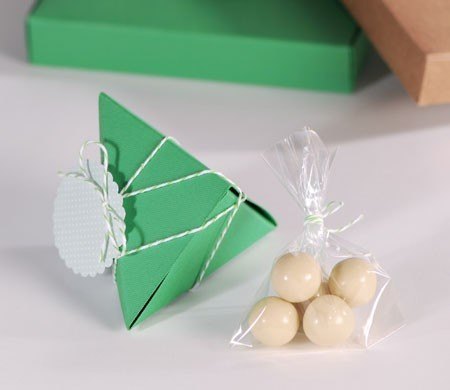 Scatolina Verde Triangolare  per Cioccolatini 