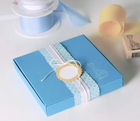 Caja azul para regalo de...